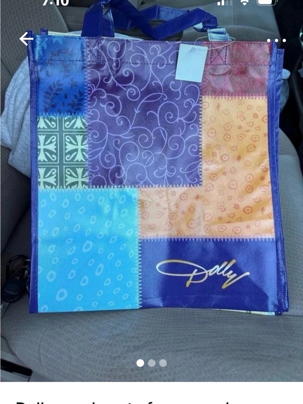 New w tags coat of many colors reusable bag from Dollywood